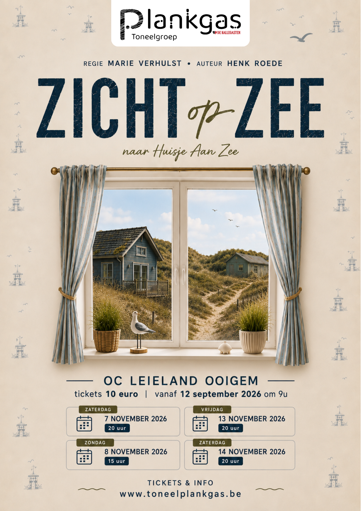 Affiche Zicht op zee